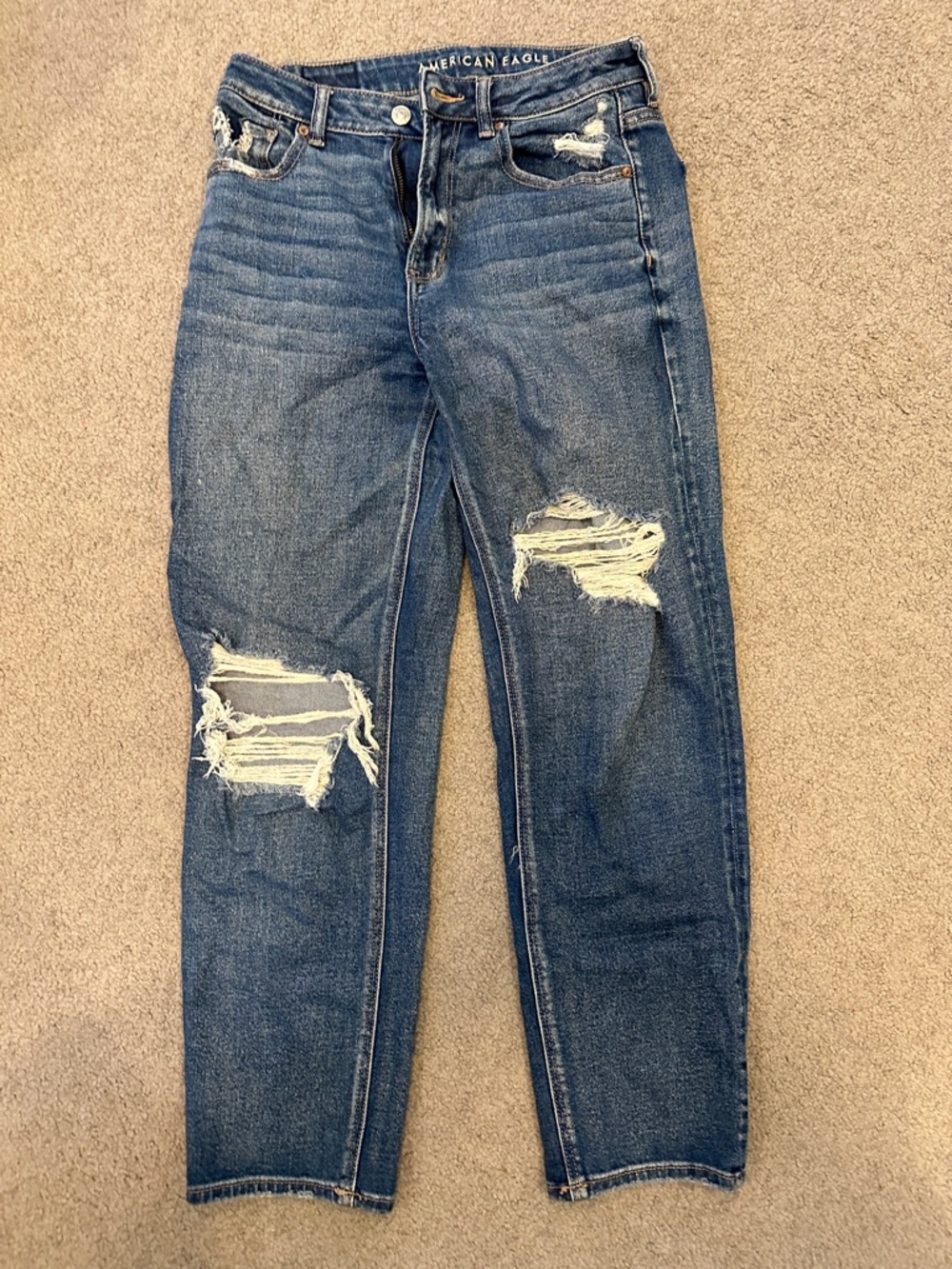 American Eagle Outfitters Women’s Mom Straight Jeans - Stretch